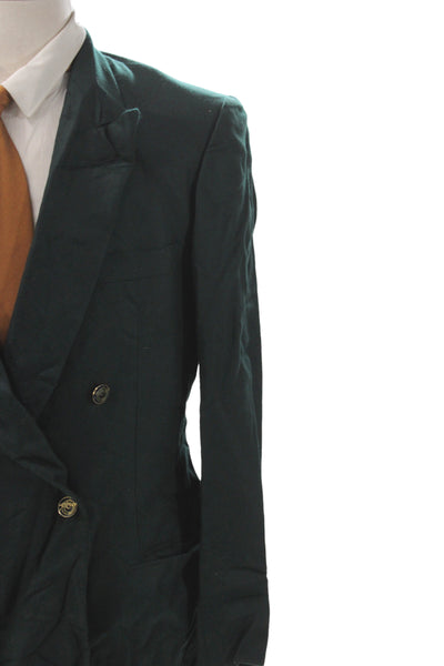 Brioni Mens Wool Blazer Green Button Size 42