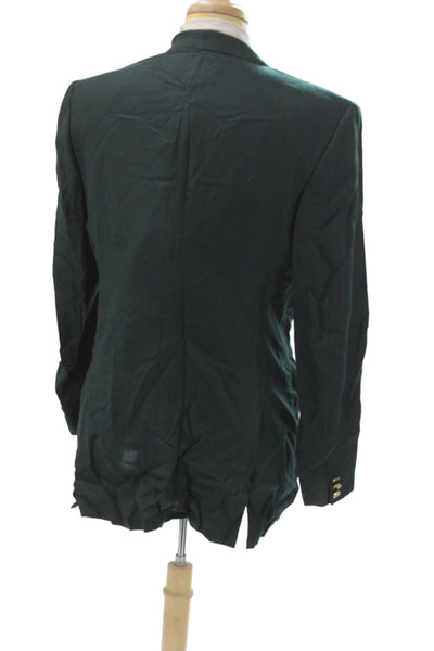Brioni Mens Wool Blazer Green Button Size 42
