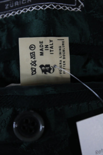 Brioni Mens Wool Blazer Green Button Size 42