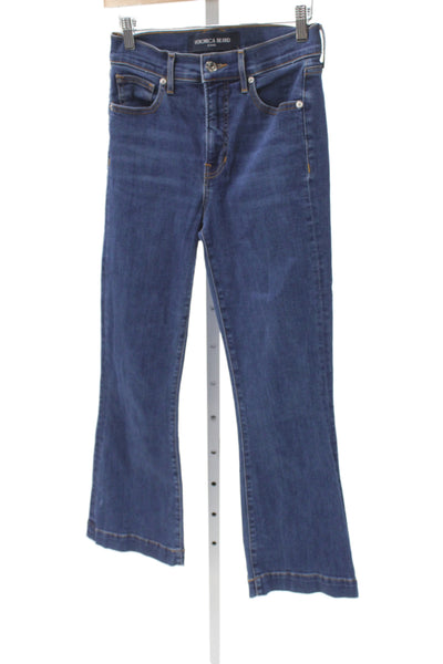 Veronica Beard Womens Flared Blue Jeans Mid Rise Size 26