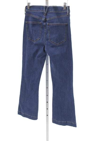 Veronica Beard Womens Flared Blue Jeans Mid Rise Size 26