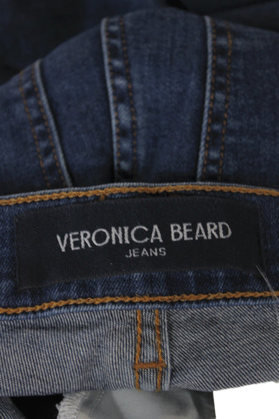 Veronica Beard Womens Flared Blue Jeans Mid Rise Size 26