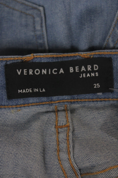 Veronica Beard Women Cropped Blue Mid Rise Jeans Size 25
