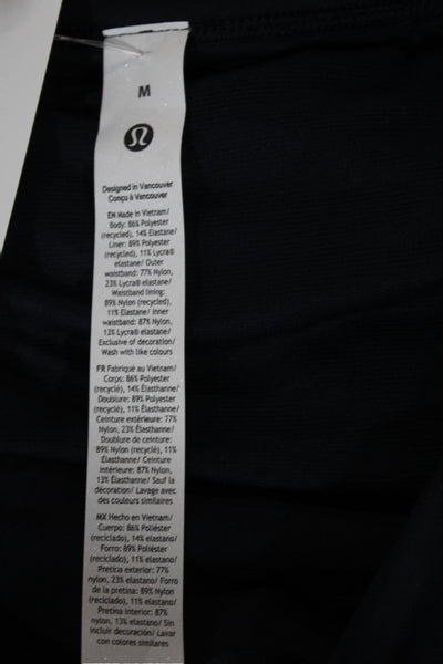 Lululemon Womens Athletic Black Shorts Zip Closure Size M