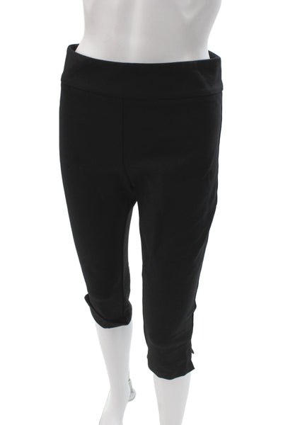 Amanda Uprichard Womens Capri Pants Black Viscose Zip Inseam 20 Size 6