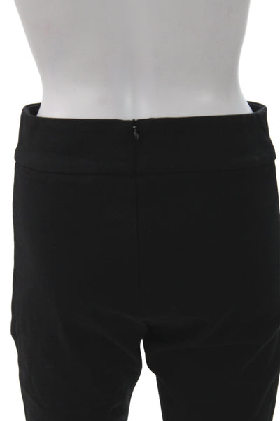Amanda Uprichard Womens Capri Pants Black Viscose Zip Inseam 20 Size 6