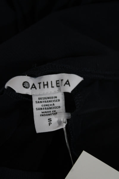 Athleta Womens Blue Sweatpants Nylon Pull On Athleisure Size S