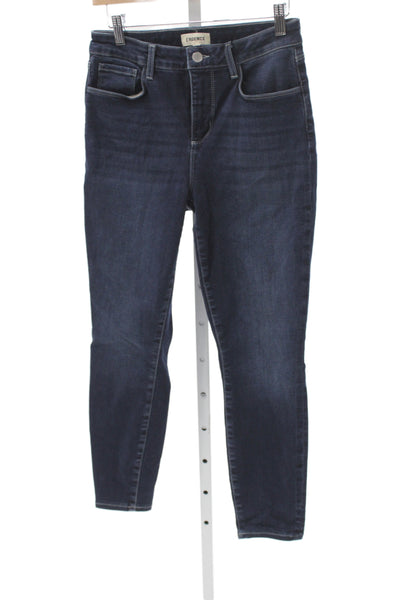 L'Agence Womens Skinny Blue Jeans Cotton Blend Size 27