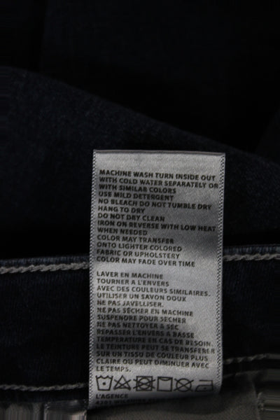 L'Agence Womens Skinny Blue Jeans Cotton Blend Size 27