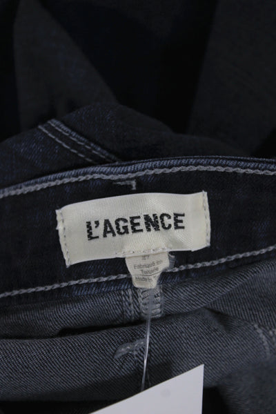 L'Agence Womens Skinny Blue Jeans Cotton Blend Size 27
