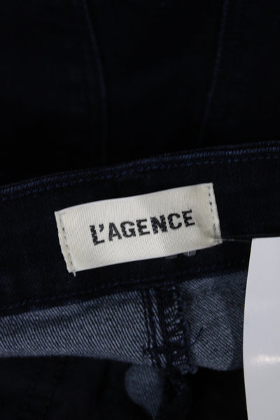 L'Agence Womens Skinny Blue Jeans Cotton Blend Mid Rise Size 28