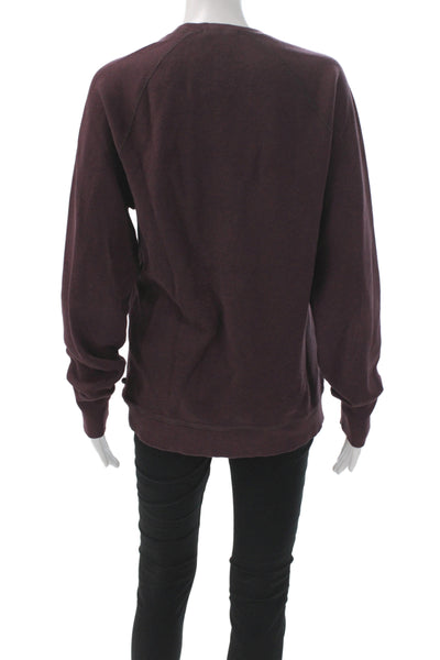 O.N.S Mens Purple Cotton Crew Neck Pullover Sweatshirt Long Sleeve Size M