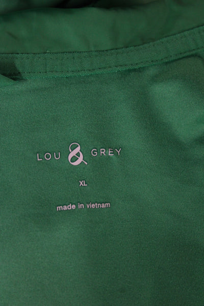 Lou & Grey Womens Anorak Green Drawstring Polyester Long Sleeve Size XL