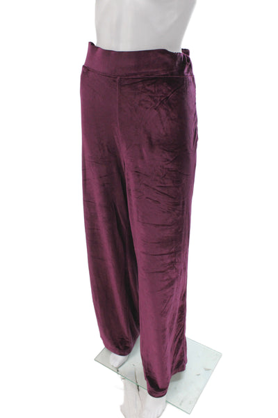 Greyson Womens Velvet Pull On Sweatpants Purple Size XL