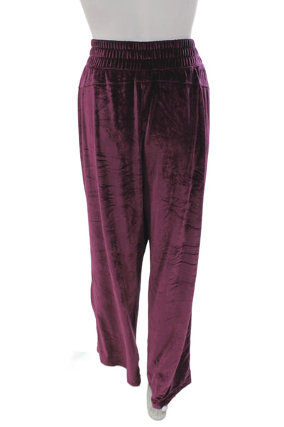Greyson Womens Velvet Pull On Sweatpants Purple Size XL