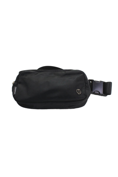 Lululemon Womens Multi-Compartment Zip Up Adjustable Belt Bag Black