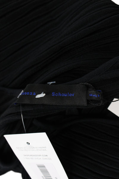 Proenza Schouler Women Black Bodycon Dress Cloque Knit Sleeveless Size S