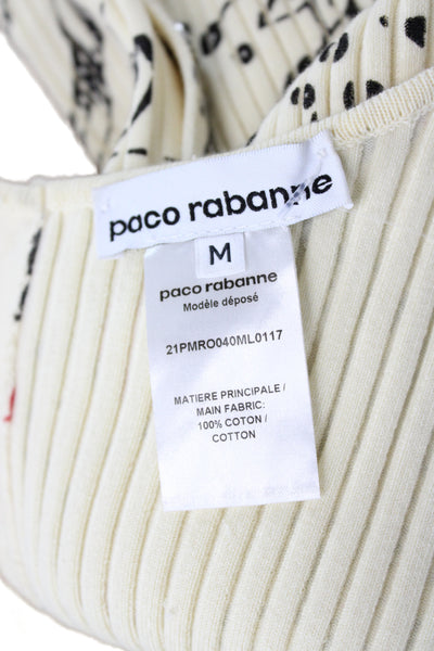 Paco Rabanne Women Bodycon Beige Scoop Neck Sleeveless Cotton Dress Size M