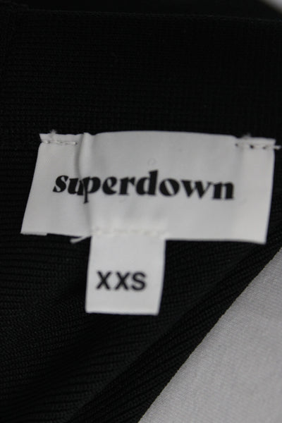 Superdown Womens Studded Mini Skirt Black Zip Size 2XS