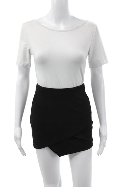 Superdown Womens Mini Skort Black Zip Casual Size 2XS