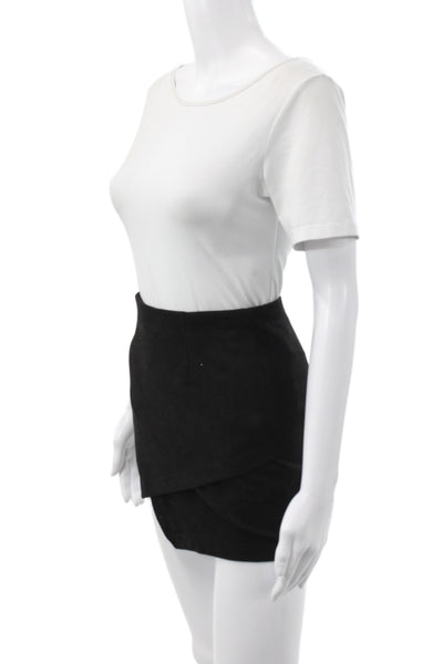 Superdown Womens Mini Skort Black Zip Casual Size 2XS