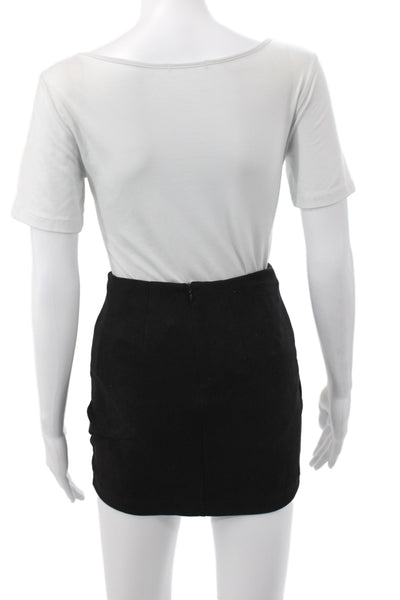 Superdown Womens Mini Skort Black Zip Casual Size 2XS