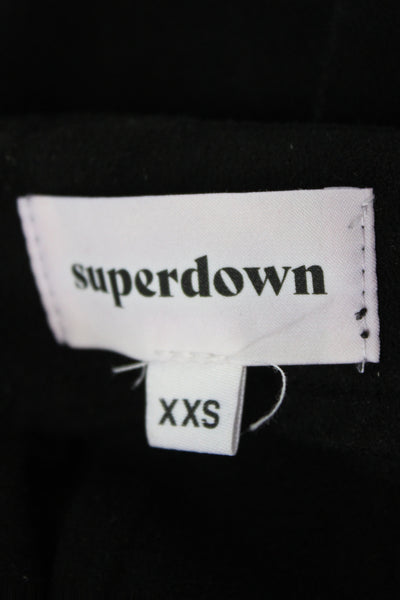 Superdown Womens Mini Skort Black Zip Casual Size 2XS