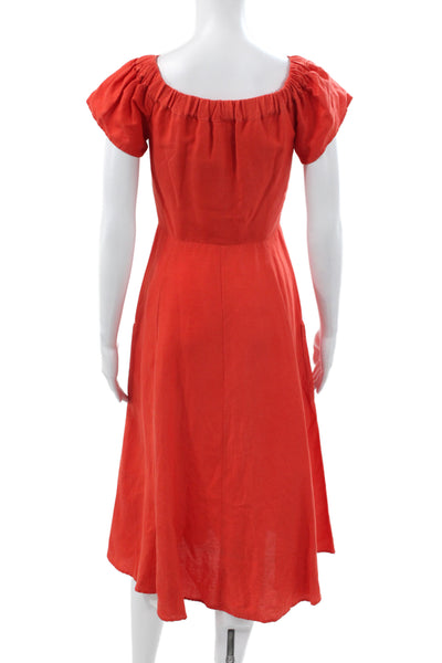 Reformation Womens Red Sweetheart Sundress Short Sleeve Tencel Size 2