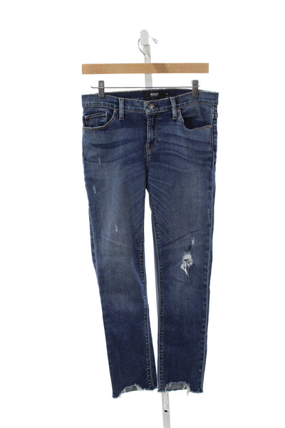Hudson Women Skinny Jeans Blue Mid Rise Cotton Size 28