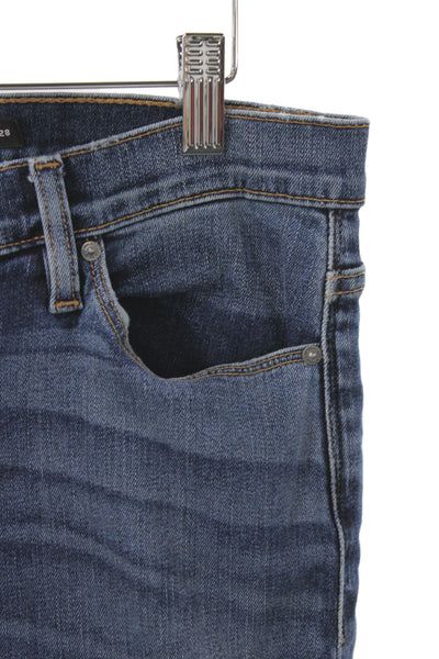 Hudson Women Skinny Jeans Blue Mid Rise Cotton Size 28