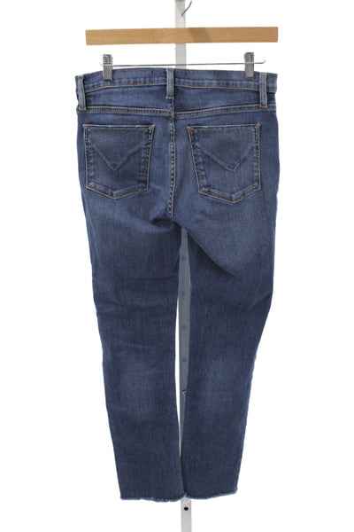 Hudson Women Skinny Jeans Blue Mid Rise Cotton Size 28