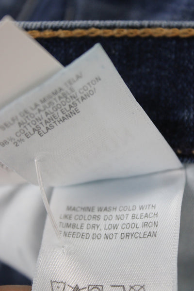 Hudson Women Skinny Jeans Blue Mid Rise Cotton Size 28