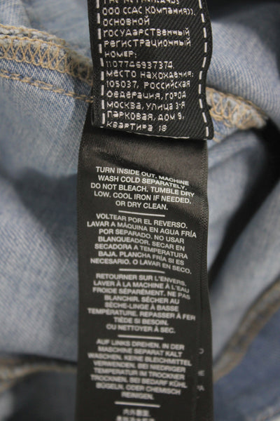 7 For All Mankind Womens Tapered High Rise Blue Jeans Cotton Blend Size 26