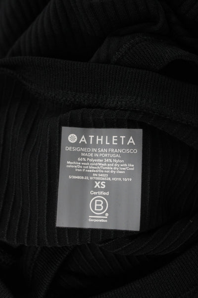 Athleta Womens Basic Black Sleeveless Tank Crew Neck Athleisure Size XS