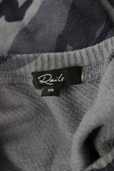 Rails Womens Basic Camo Crew Neck Pullover Sweatshirt Size XS