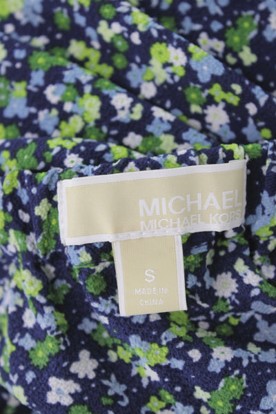 Michael Michael Kors Womens Blue Floral Mini Skort Pull On Polyester Size S