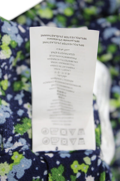 Michael Michael Kors Womens Blue Floral Mini Skort Pull On Polyester Size S