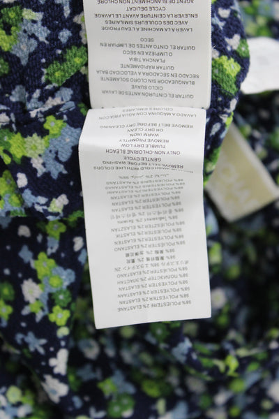 Michael Michael Kors Womens Blue Floral Mini Skort Pull On Polyester Size S