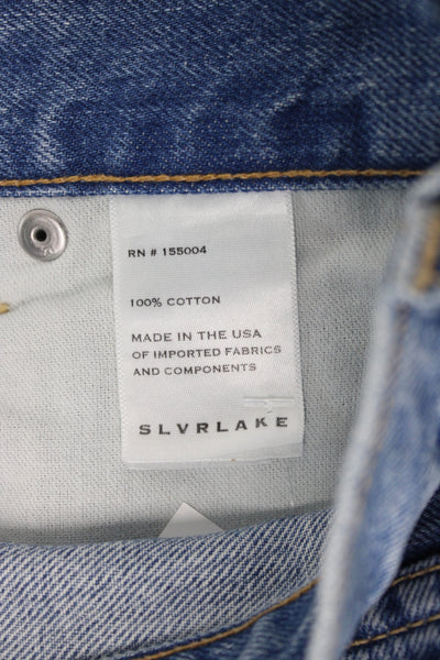 Slvrlake Womens Straight Jeans Blue High Rise Cotton Size 27