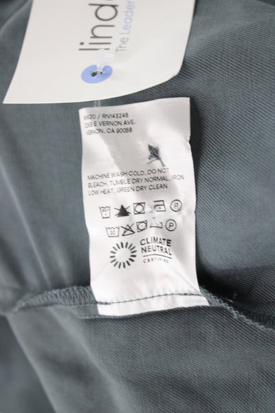 Reformation Womens Gray Tencel Lyocell Dress Pants Button Size 2