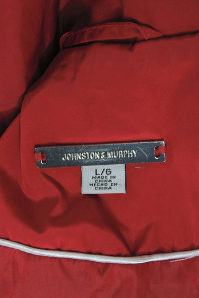 Johnston & Murphy Women Red Polyester Anorak Drawstring Long Sleeve Size L