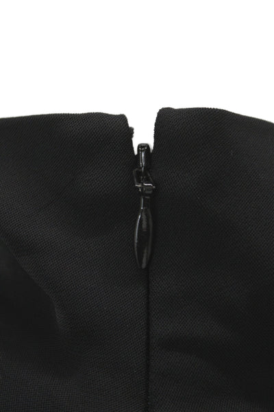 Toteme Womens Sheath Dress Black Long Sleeve Mock Neck Mid-Calf Zip Size 40