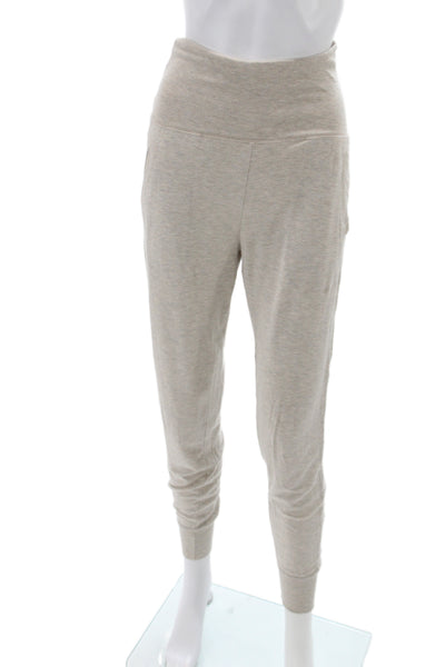 Beyond Yoga Womens Ribbed High Waisted Jogger Yoga Pants Beige Size XS