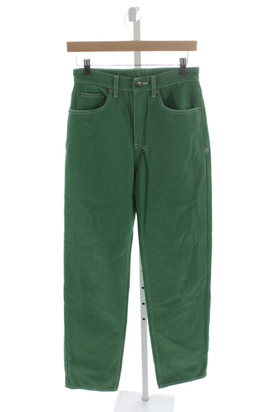 Ksubi Women Straight High Rise Jeans Green Size 26