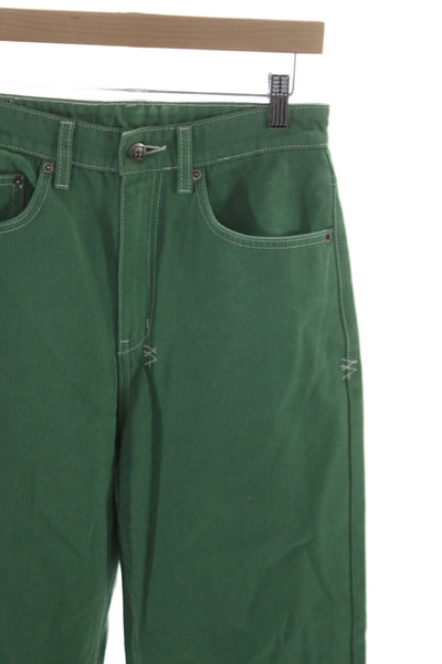 Ksubi Women Straight High Rise Jeans Green Size 26