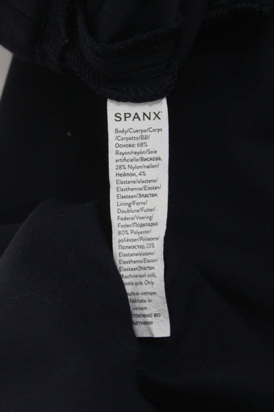 Spanx Womens Ankle Pants Black Pull On Size L