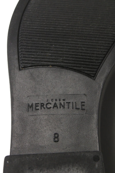 J Crew Womens Rubber Pull On Chelsea Boots Black Size 8