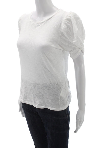 Goldie Womens Jersey T-Shirt White Pima Cotton Short Sleeve Size S