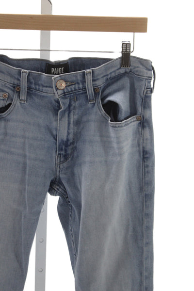 Paige Black Label Mens Straight Jeans Blue Cotton Size 31