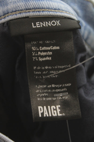 Paige Black Label Mens Straight Jeans Blue Cotton Size 31